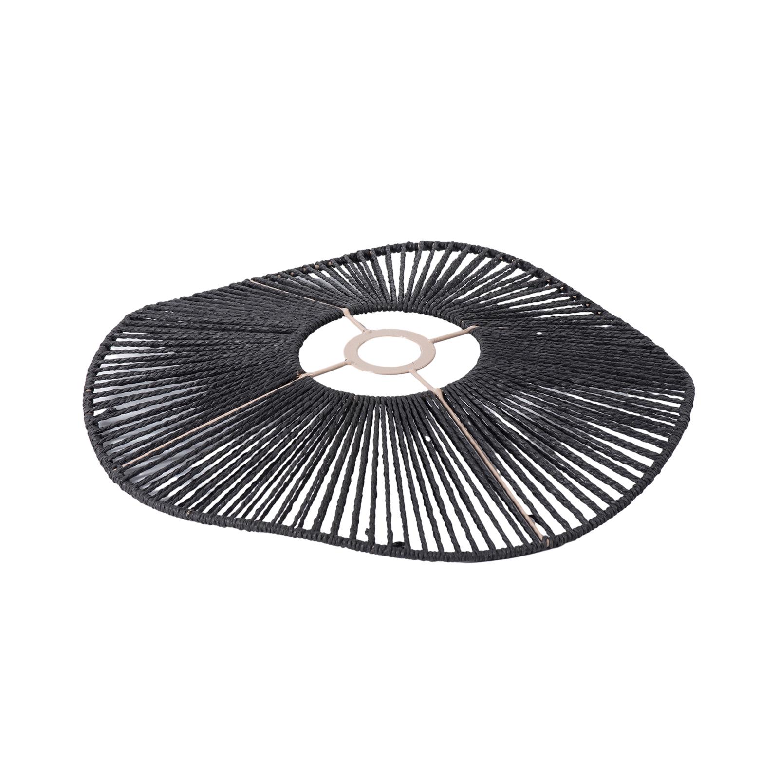 Magideal - Pantalla De Lámpara Tejida, Pantalla De Luz Colgante, Lámpara De Pie, Decoración De Luz De Lectura, Lámpara De Techo Rústica, Cubierta De Lámpara Para Negro