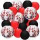 thumbnail image 1 of Mudder Set de 20 Faroles de Papel con Cerezos en Flor en Rojo, Blanco y Negro, 1 of 7