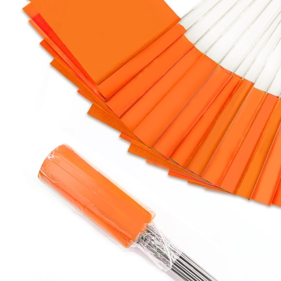 Banderines de señalización Zozen, 50 piezas, naranja fluorescente, 38 x 10 x 13 cm