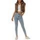 thumbnail image 2 of INSPIRE CHIC Chaleco Acolchado para Mujer con Cuello Alto, Chaqueta Ligera con Cremallera, Chaleco Corto Acolchado L Marrón, 2 of 6