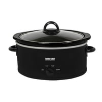 Olla De Cocción Lenta Better Chef Oval, 3 Litros, 3 Ajustes De Temperatura, Negra