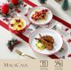thumbnail image 3 of MALACASA Platos y Tazones, Juego de 12 Piezas de Vajilla de Porcelana Navideña para 4 Personas, Vajilla de Cerámica, Apta para Microondas y Lavavajillas, Serie LUNA – Santa Claus, 3 of 8