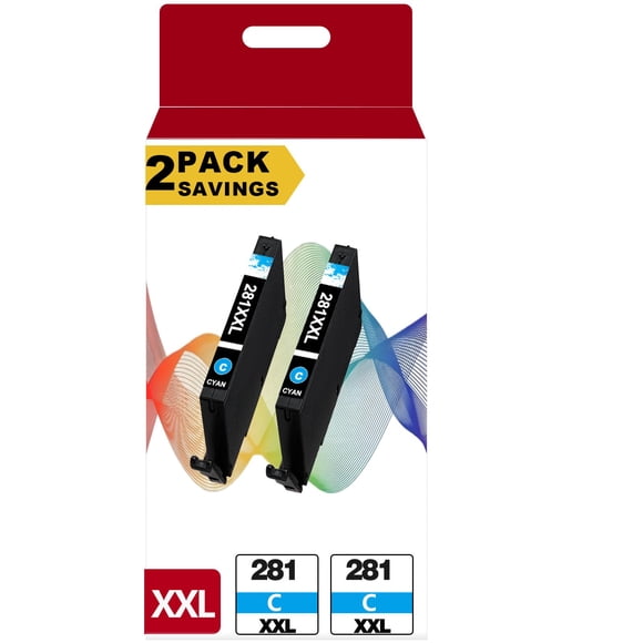 Cartuchos de tinta KUF 281XXL cian de reemplazo para Canon CLI 281