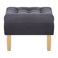 Bodevir - Pouf Wood 1C Felpa 05 Gris