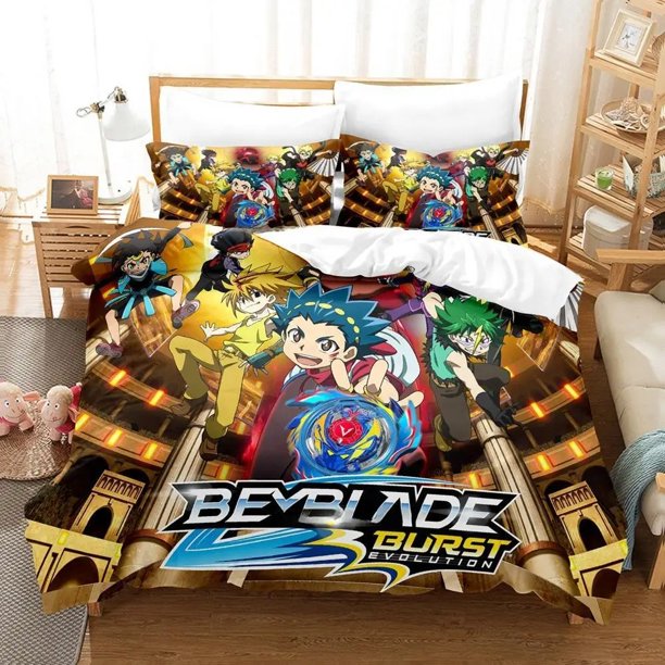 Beyblade Bedding Set Duvet Cover Comforter Bed Set Quilt Cover Pillowcase Boys Girls Adults