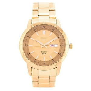 Seiko - Reloj 5, Automático, Dial Dorado - Snkn62 Para Hombre