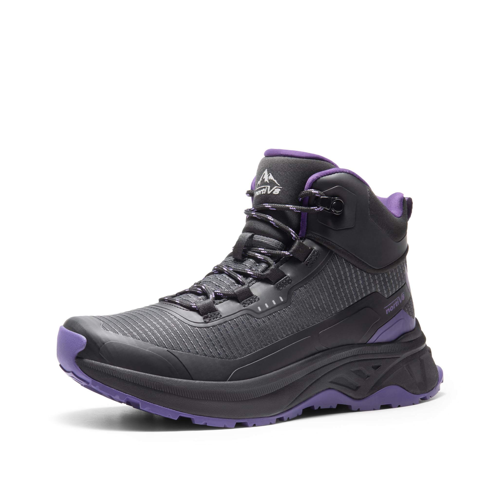 Botas De Senderismo Nortiv 8 Snhb241w Para Mujer, Talla 7.5, Negro/morado