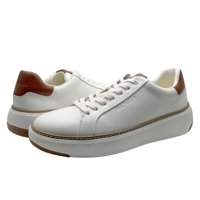 Zapatilla Tommy Hilfiger Hines Para Hombre, Color Blanco/Coñac, Talla 8.5