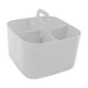 thumbnail image 2 of Canasto Organizadora De Almacenamiento De Ducha Con Asa Para Acondicionador De Baño, Guardería, 4 Ranuras, Color Blanco, 2 of 3