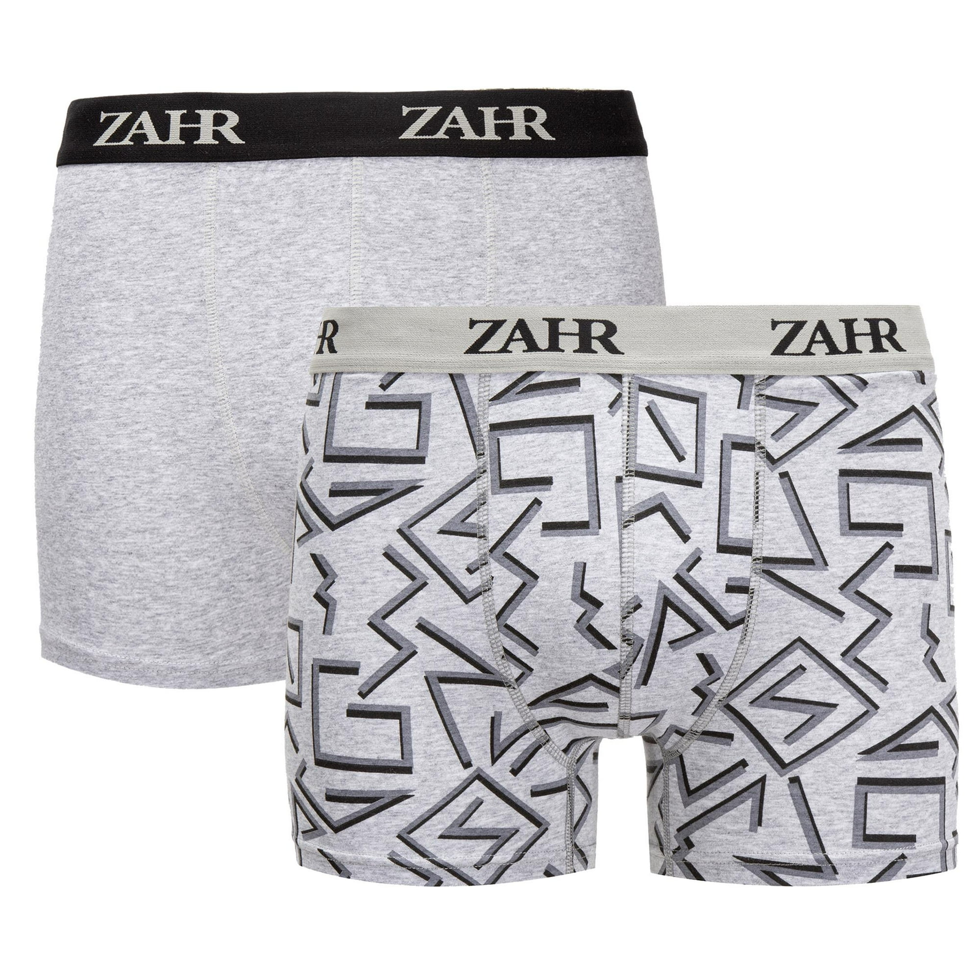 Zahr - Pack De 2 Boxers Gris Y Estampado