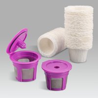 Paquete Reutilizable De 2 Tazas K Cups Haetyly Con 200 Filtros De Papel Para Café