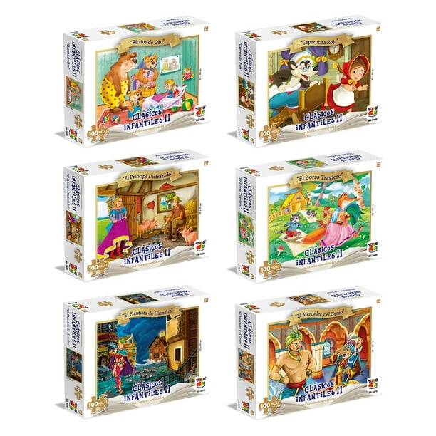 Pack Puzzles 100 Piezas Cuentos Clásicos Lider