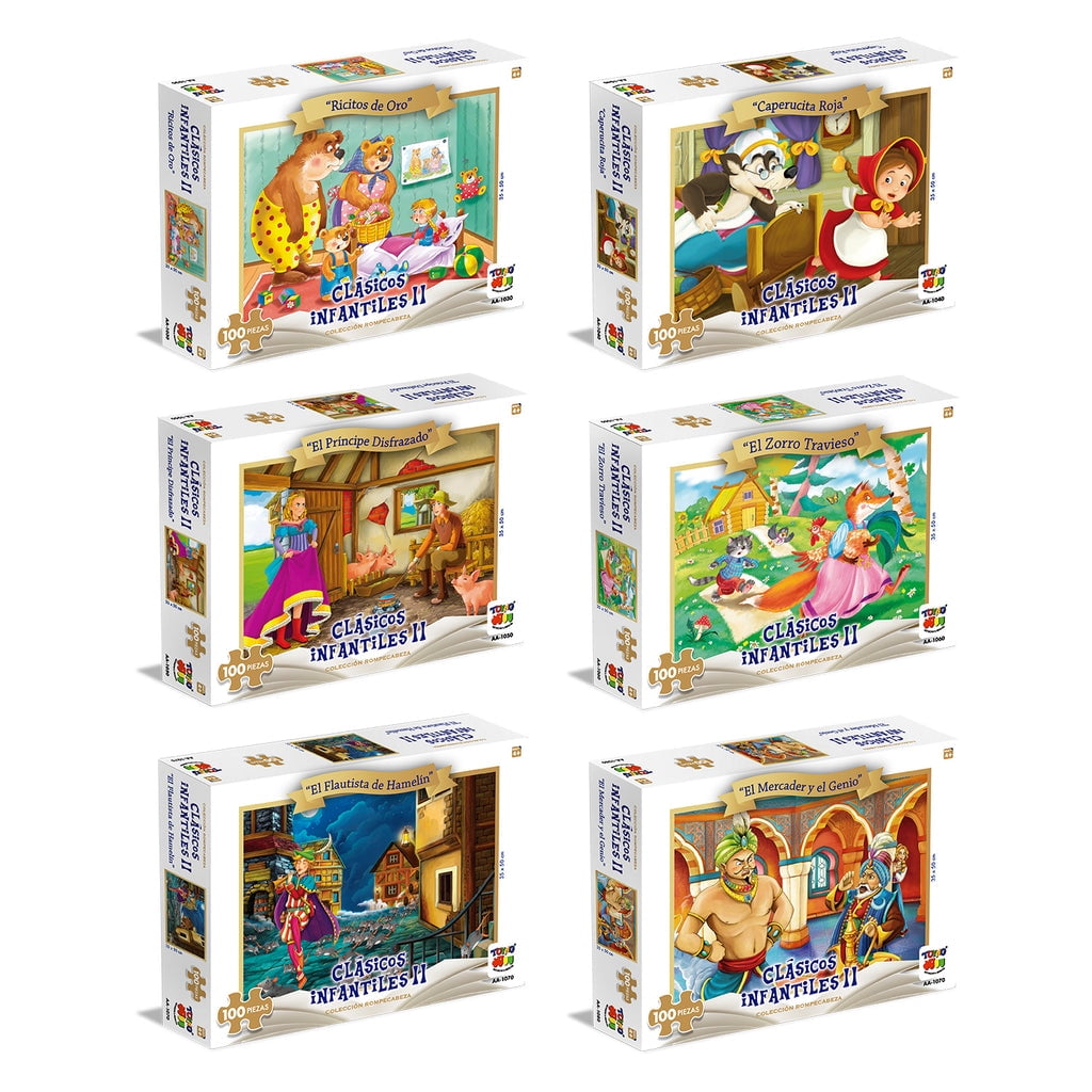 Toyng - Pack 6 Puzzles 100 Piezas Cuentos Clásicos