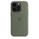 thumbnail image 4 of Funda de silicona para iPhone 14 Pro de Apple con MagSafe, color oliva, 4 of 6