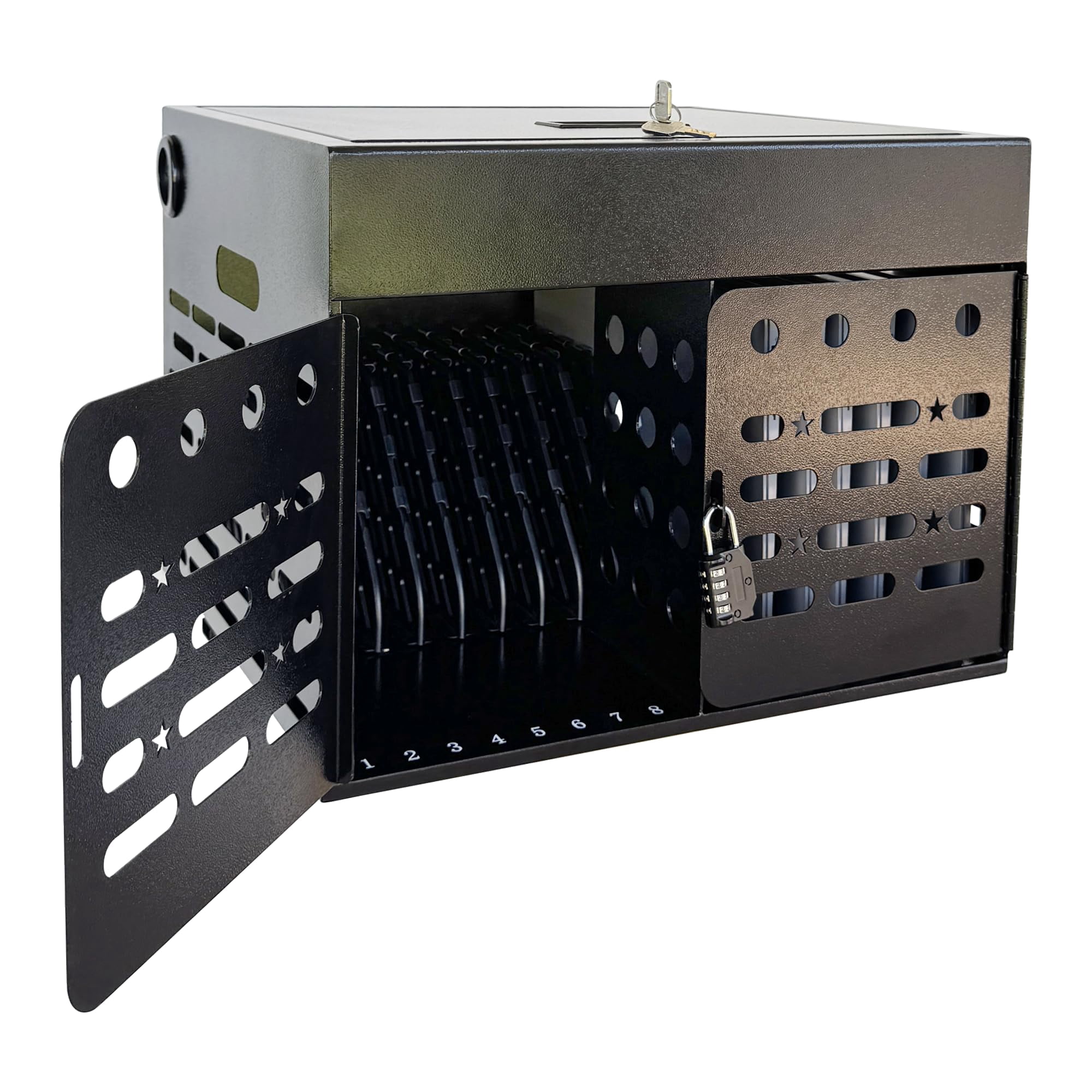 Gabinete De Carga Plugsharge Para 16 Dispositivos Con Cerradura De Combinación
