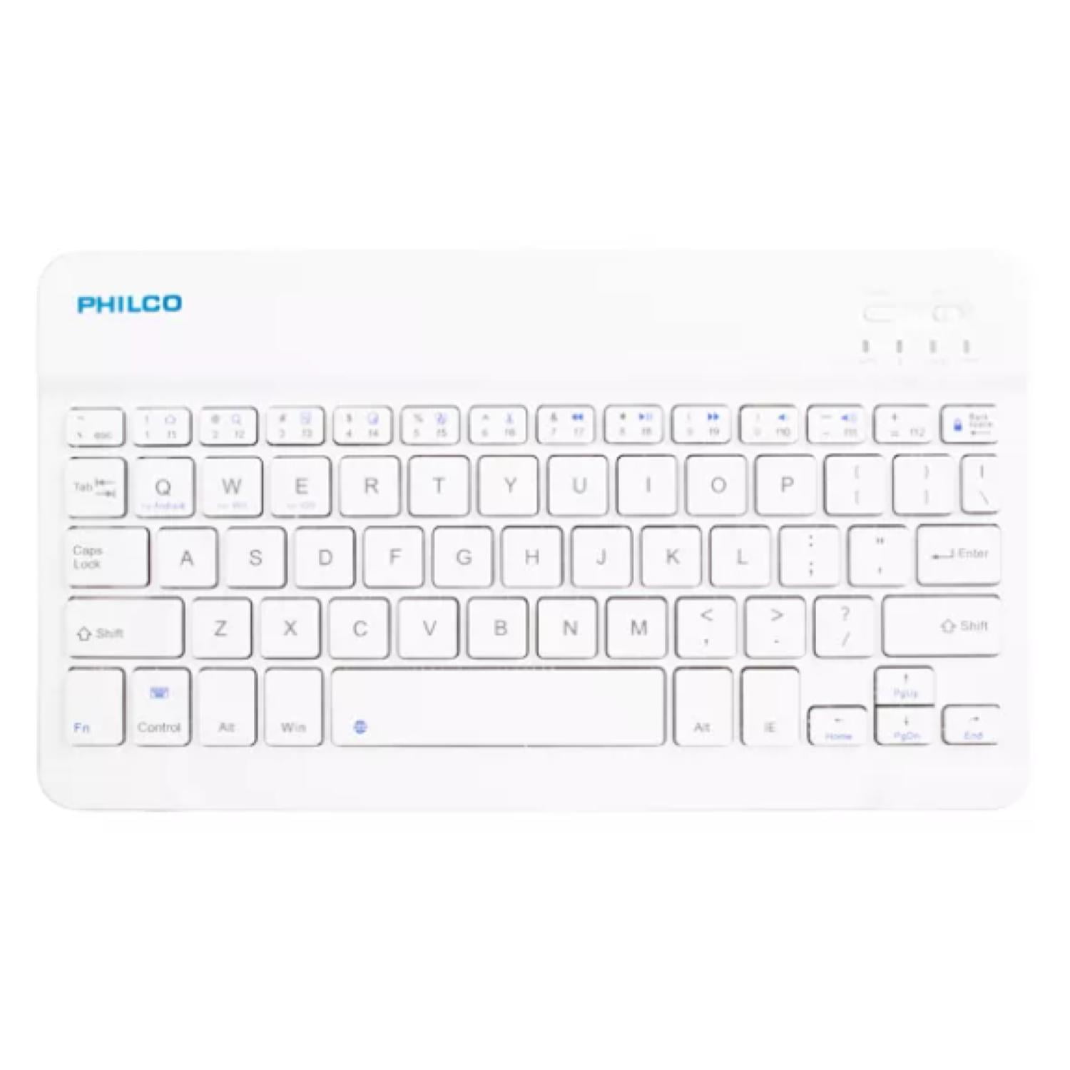 Philco - Mini Teclado Inalambrico Bluetooth Blanco B-1001