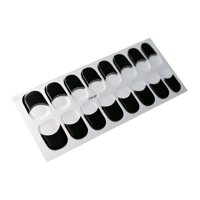 Magideal - Láminas De Uñas De Gel Semicuradas, Tiras De Uñas De Gel De Salón Para Niñas, Láminas Completas, Pegatinas De Esmalte De Uñas, Pegatinas De Láminas De Negro