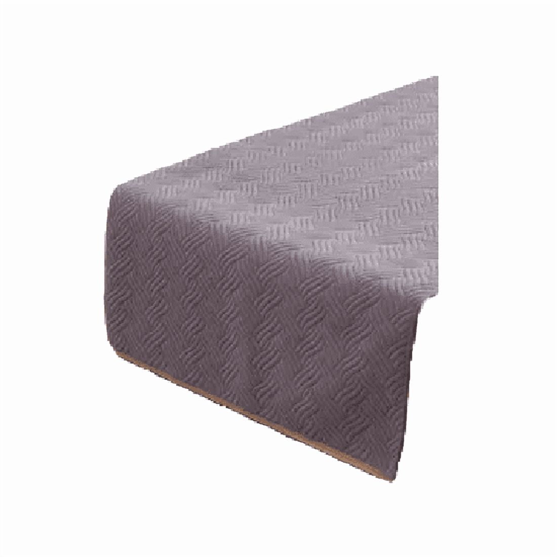 Genérico - Piecera De Cama Terciopelo Plush King + 2 Fundas 70x210 Cm Color Gris Claro