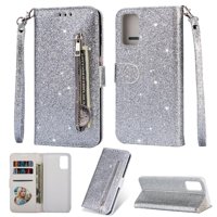 Funda Para Foxdock Elegante Funda Samsung Galaxy M23 Glitter Con Cremallera-Ideal Para El Uso Diario