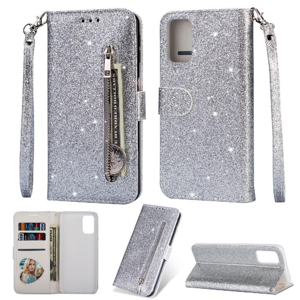 Funda Para Foxdock Elegante Funda Samsung Galaxy M23 Glitter Con Cremallera-Ideal Para El Uso Diario