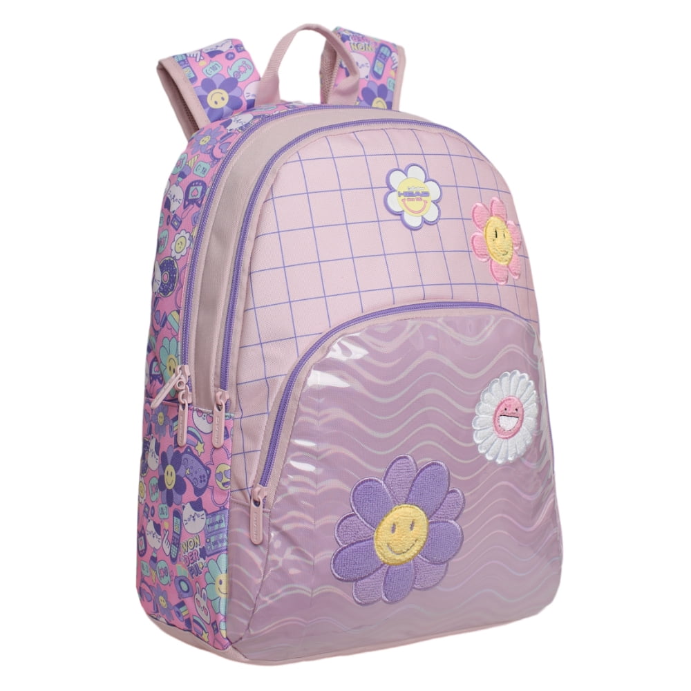 Mochila Infantil Niña Balloon Emoticones Rosado Head