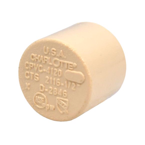 Tapón de desagüe Charlotte Pipe FlowGuard Gold CPVC 1/2 pulgadas, paquete de 10