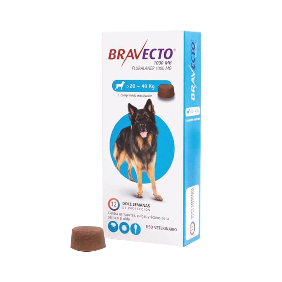 Bravecto Perro 20-40 Kg X 1 Comprimido