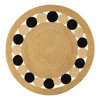 Genérico - Alfombra Circular Decorativa Funcional Yute Natural Jhn