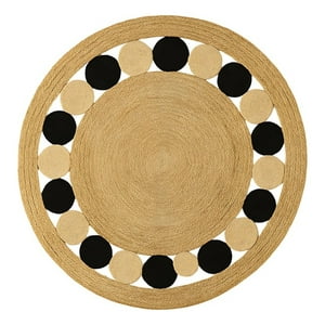 Genérico - Alfombra Circular Decorativa Funcional Yute Natural Jhn