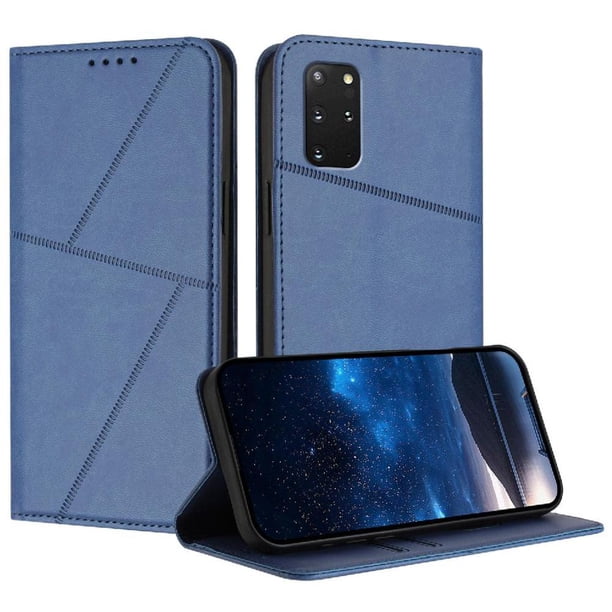 Funda Cartera Magnética para Samsung Galaxy S20 Plus Protección Antichoque con Ranuras Azul