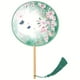 thumbnail image 2 of 1pc, Long-handled Round Silk Cloth Fan Chinese Wind Hand Fan Chinese Ancient Wind Translucent Silk Group Fan Hanfu Cheongsam Dress Up Accessories, 2 of 3