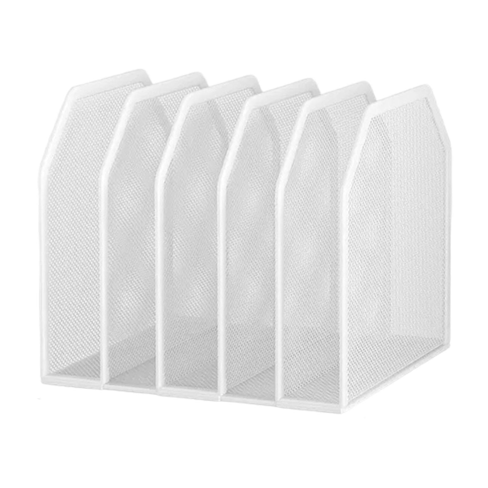 Magideal - Organizador De Archivos De Escritorio Bandeja De Carta De Correo Stand Metal Stand De Papel Sorteo De Papel Organizador De Papel De Gestión De La Gest Blanco