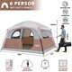 thumbnail image 2 of Tienda de campaña UNP para 6 personas, impermeable y resistente al viento con ventanas de malla, 2 of 8