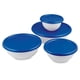 thumbnail image 4 of Juego de cuencos Sterilite de 8 piezas, cubiertos, multitamaños, 2,5 L, blanco y azul, 4 of 6