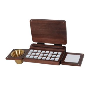 Bothyi - Caja De Pintura De Acuarela Accesorios Para Manualidades Bandeja De Madera Para Pintura Para Viajes