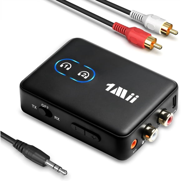 Adaptador Bluetooth 1Mii ML302 RCA AUX 5.3 aptX Doble