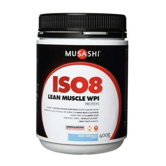 Musashi Proteina Iso 8 Whey Protein Isolate 1 Lb Iced Vanilla