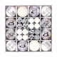 thumbnail image 1 of Juego De 44 Adornos De Bolas Navideñas DIY Para Aniversario, Oficina, Restaurante, Color Blanco Plateado, 1 of 5