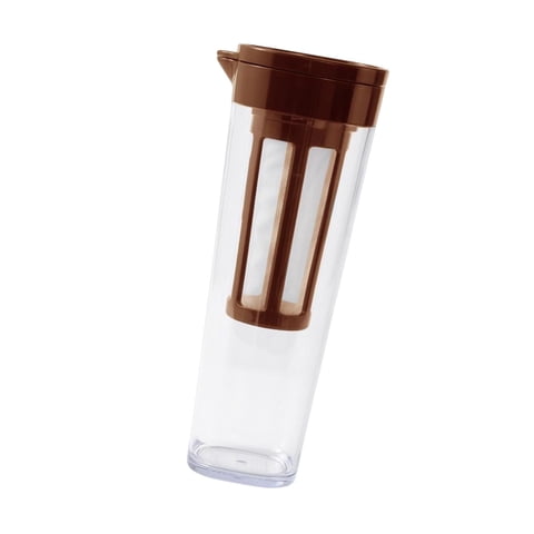 Magideal - Olla De Extracción En Frío De Café, Filtro De Malla Reutilizable De 1,1 Litros, Cafetera De Goteo, Cafetera Fría Duradera, Cafetera Fría Para Jardín, Marrón