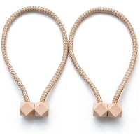 Wyj Hogar - Pack De 02 Sujetadores - Abrazaderas Magneticas Para Cortinas Beige