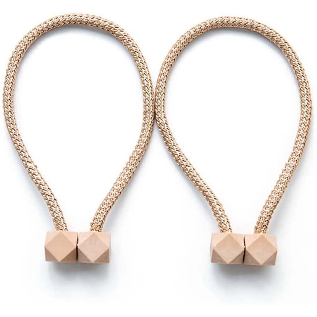 Wyj Hogar - Pack De 02 Sujetadores - Abrazaderas Magneticas Para Cortinas Beige