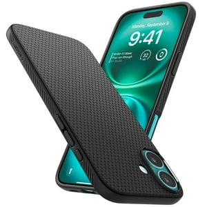 Funda Spigen Liquid Air Para Iphone 16, Color Negro Mate