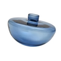 Bothyi - Jarrón De Cristal Con Diseño Creativo, Jarrón Hidropónico Para Dormitorio, Balcón, Oficina, Color Azul