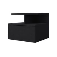 Fmfurniture - Velador Flotante 1 Cajón Fm-007N - Negro