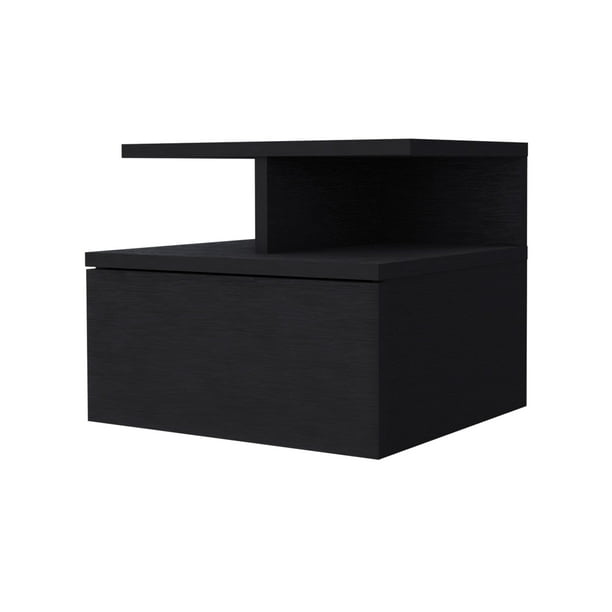Velador Flotante 1 Cajón Fm-007n - Negro