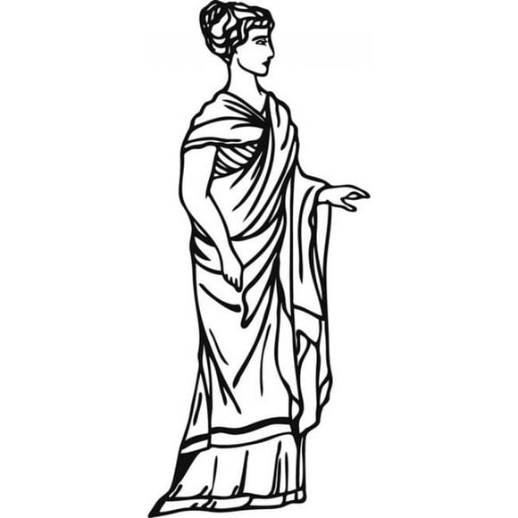 Decomural Greek Grecian Lady WS-17883