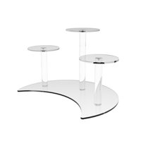 Magideal - Soporte Acrílico De 3 Niveles Para Cupcakes, Soporte Para Postres Y Panadería, Soporte Para Servidor De Postres Para Baby Showers, Bodas, Aniversarios Claro