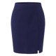 thumbnail image 4 of Falda lápiz de talla grande para mujer de Agnes Orinda, cintura alta, elástica, con abertura lateral, ajustada, para negocios, trabajo, midi, con cremallera trasera, 2X, azul marino, 4 of 8