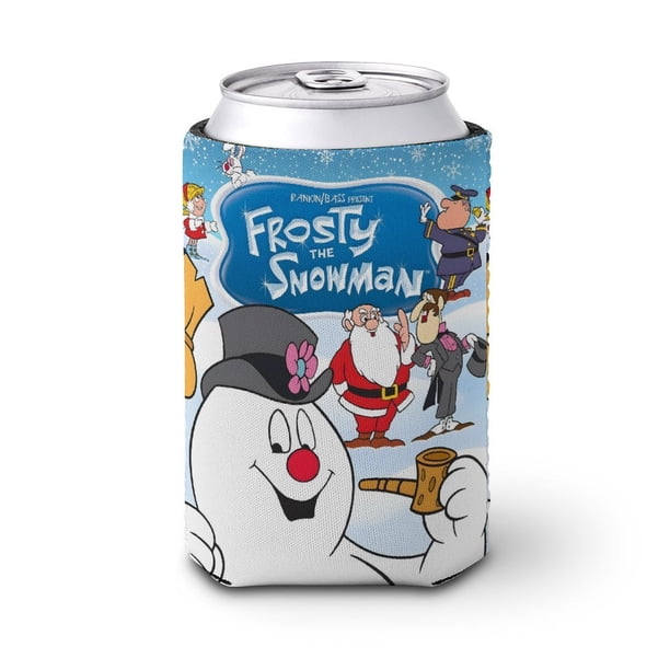 Frosty el Muñeco de Nieve Funda enfriadora de latas, aislante de bebidas para mantener frías o calientes, funda térmica plegable para latas, portabebidas reutilizable