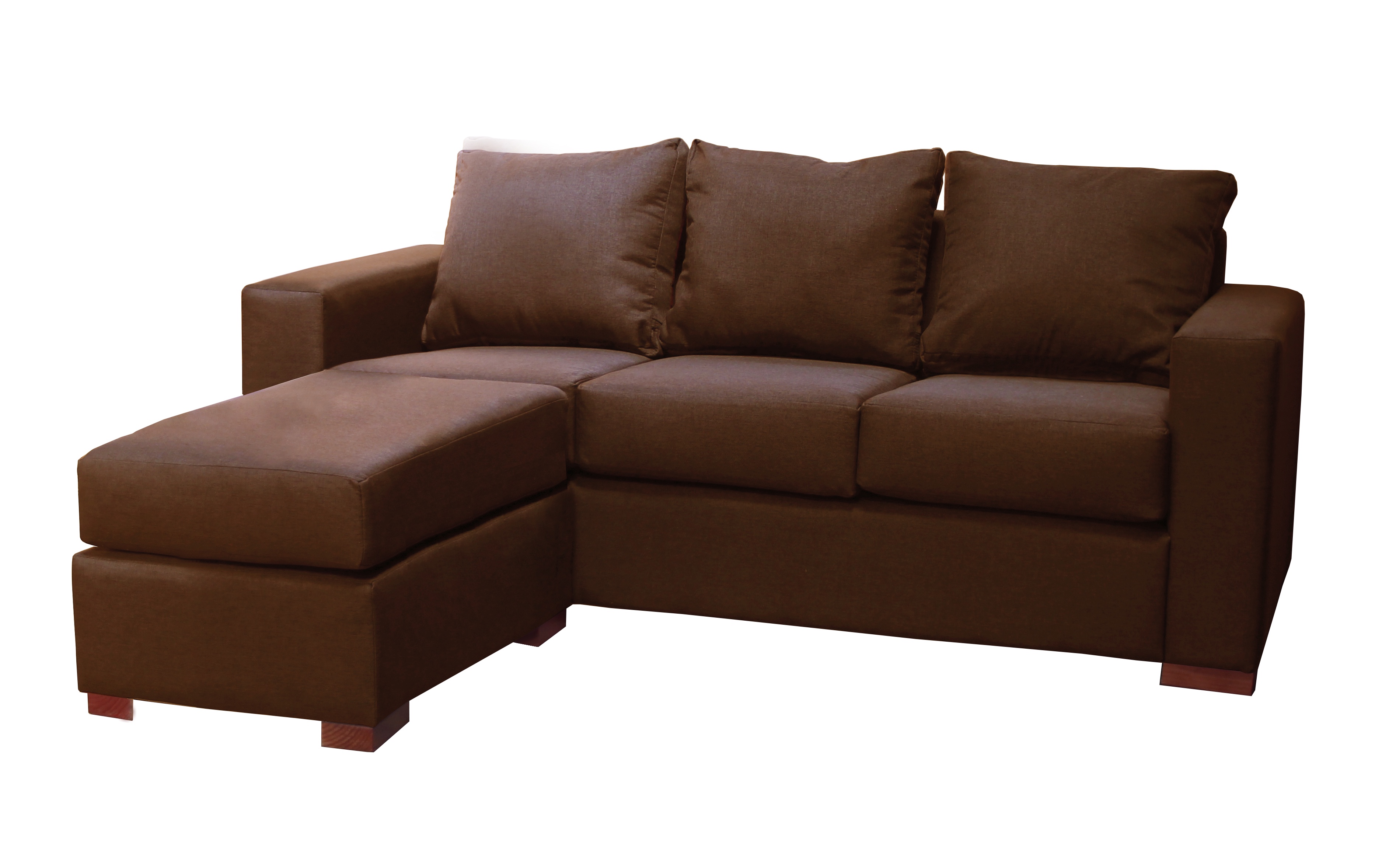 Dkora - Sofá Seccional Lena 3 Cuerpos Brown